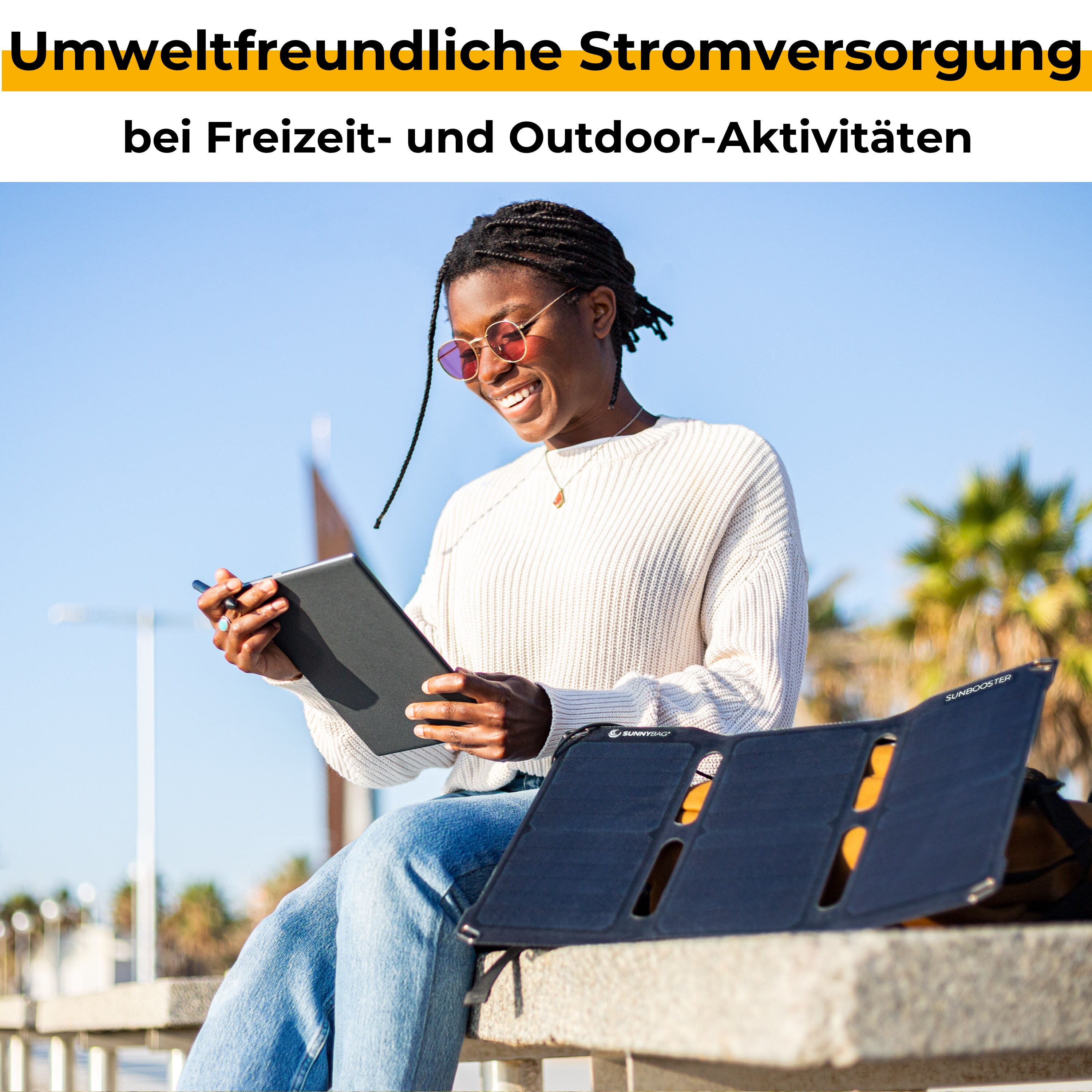 Sunnybag Sunbooster 21 Solarpanel, schwarz