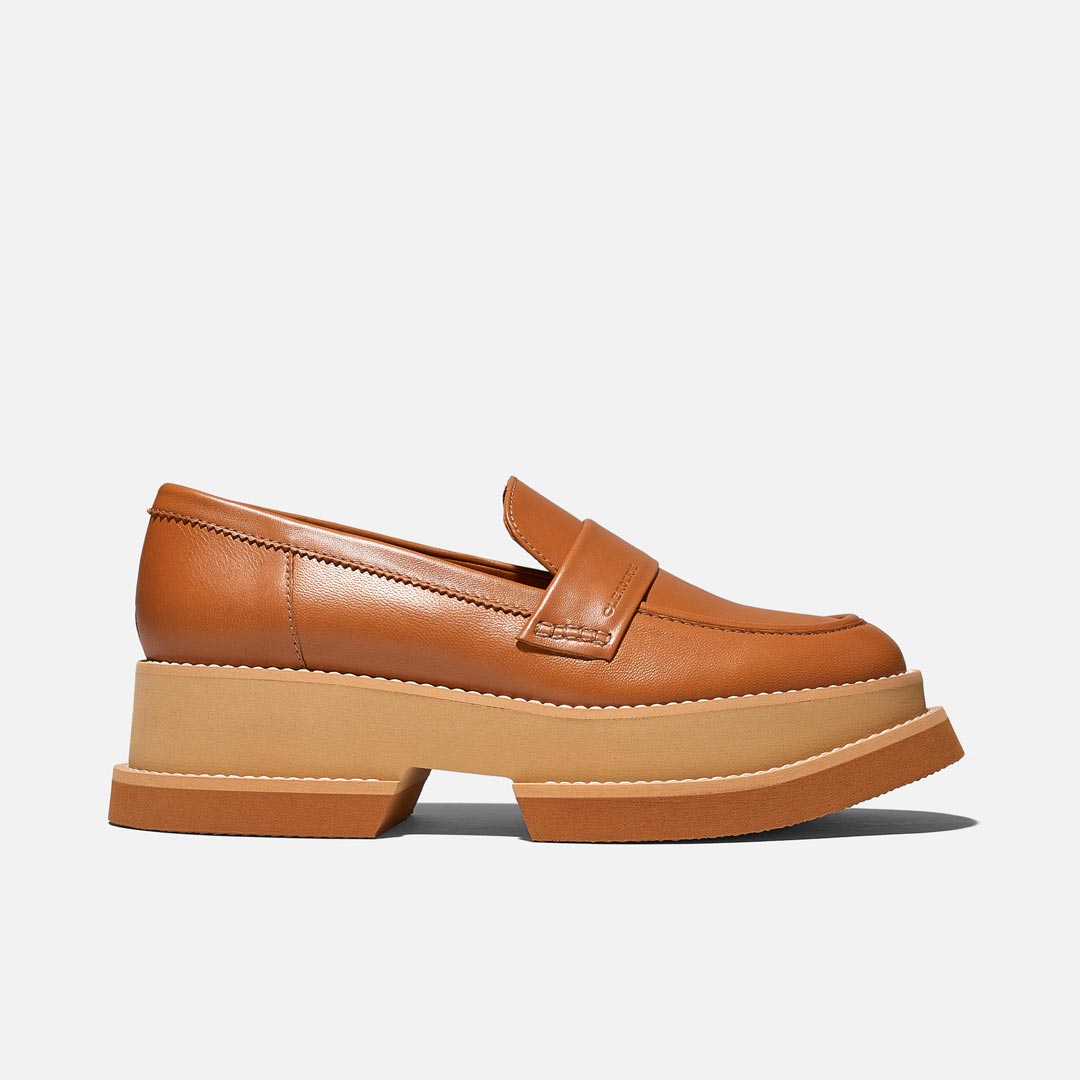 LOAFERS - BANEL loafers, rust lambskin || OUTLET