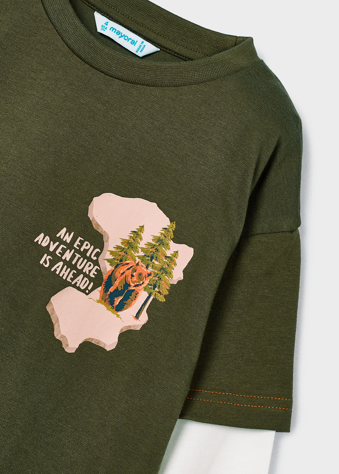 Camiseta infantil Better Cotton com ombros caídos