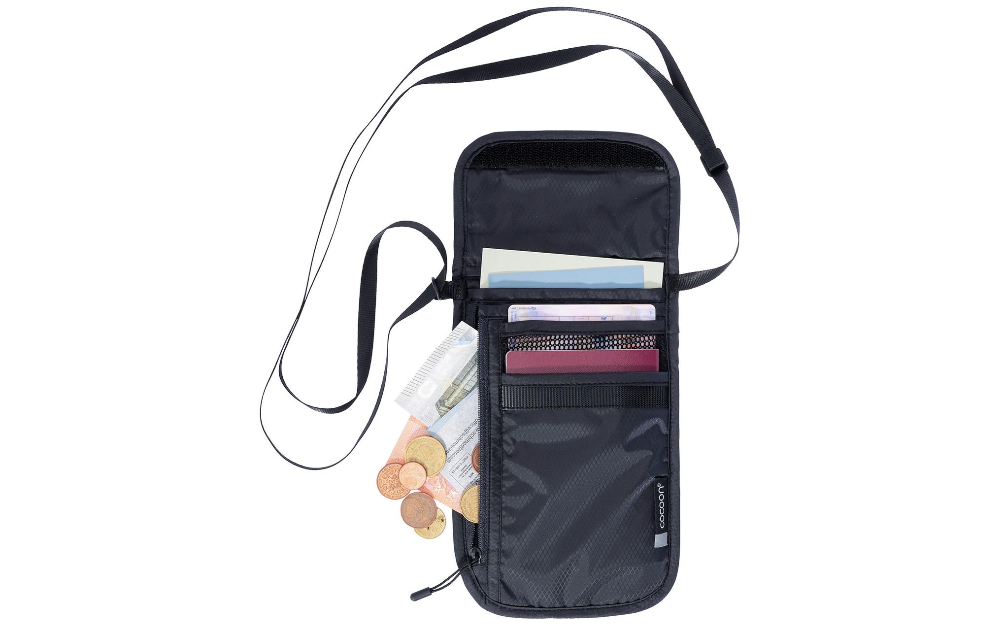 Travel Neck Wallet SchwarzLeichter Brustbeutel