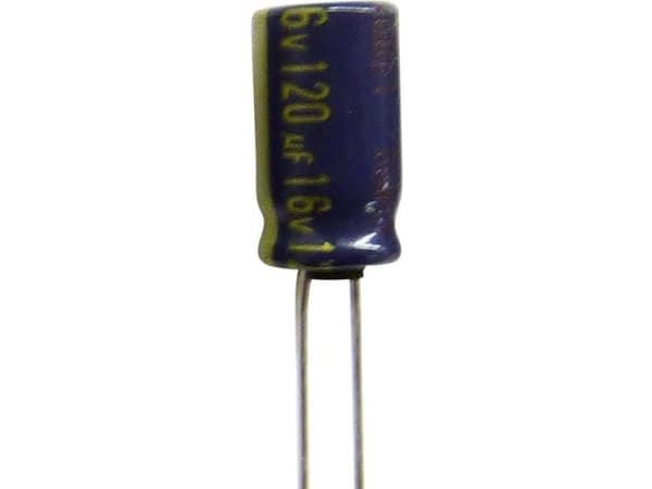 Panasonic EEUFC1H222, Fast kondensator, Aluminium, Volum, Sylindriske, Sort, Hvit, DC