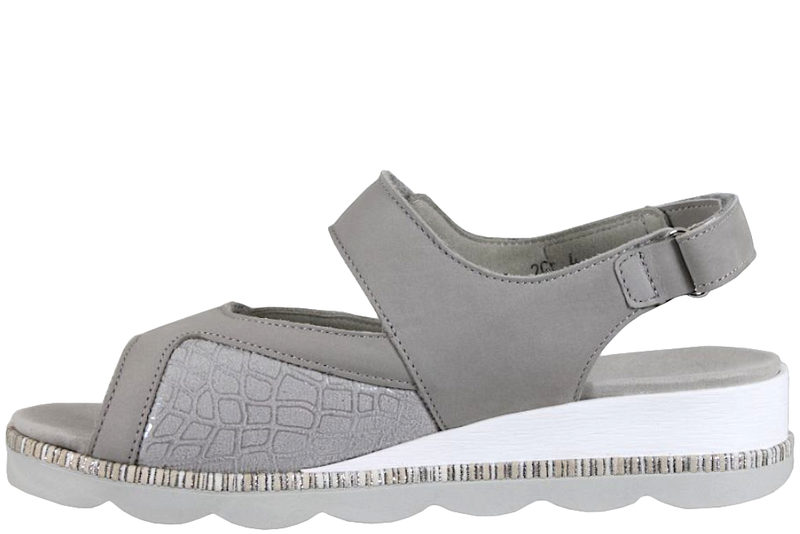 WALDLÄUFER DENVER STEIN SANDAL I GRÅ NUBUCK
