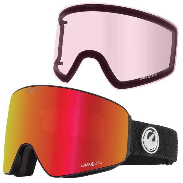 Masque de ski DRAGON PXV BONUS SPLIT / LL RED ION + LL LIGHT ROSE
