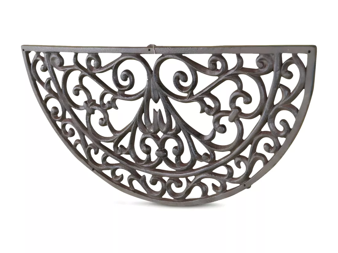 Paillasson demi lune fonte Fonte Marron - Décoration d'Autrefois