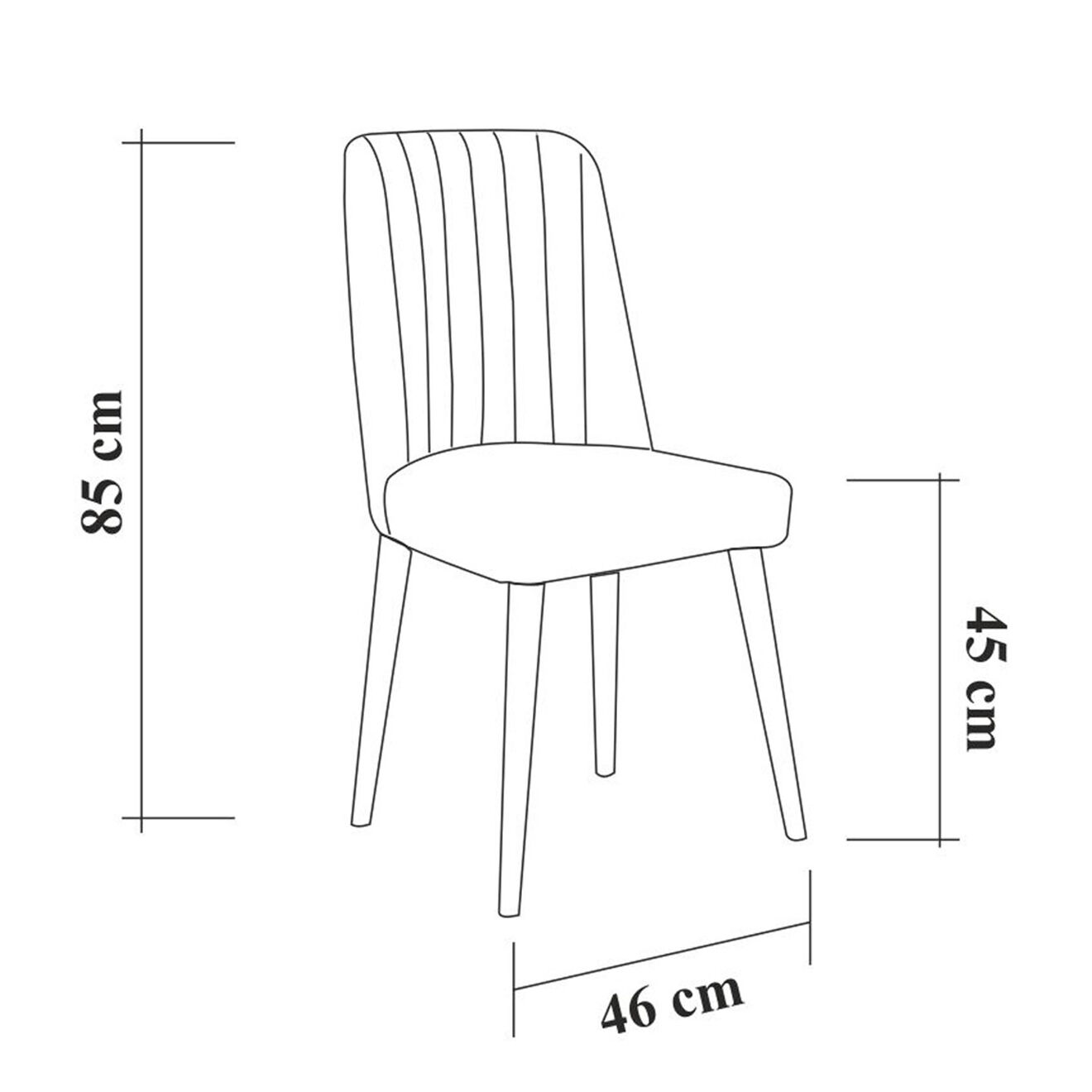 Wooden Art Ensemble à Diner Vina 1053 pin anthracite - 6 pièces