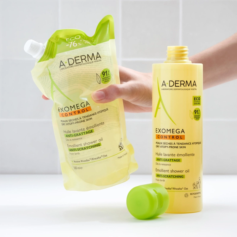 A-DERMA Exomega Control Shower Oil Eco Refill 500 ml