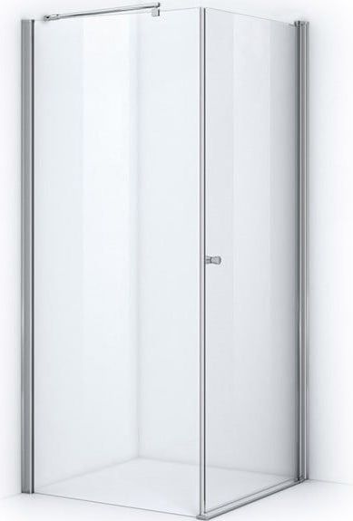 Zircon Essence Douchecabine | 100x100 cm Chroom Helder glas Draaideur Vierkant