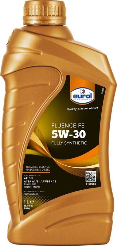 Eurol - Fluence FE 5W30 C2 - Motorolie - 1L - Volsynthetisch