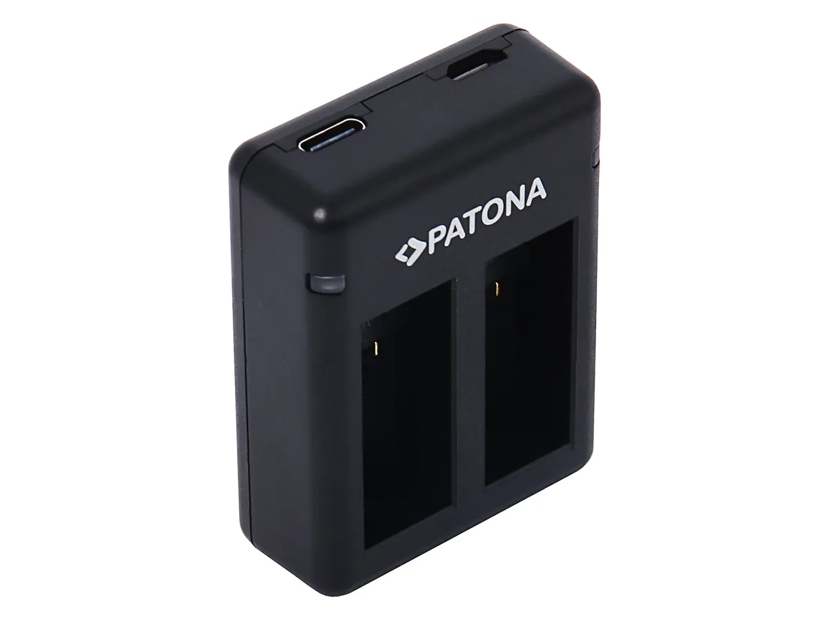 Dual USB Ladegerät Charger für Gopro Hero 12 / 11 / 10 / 9 Akkus (9885) - Schwarz