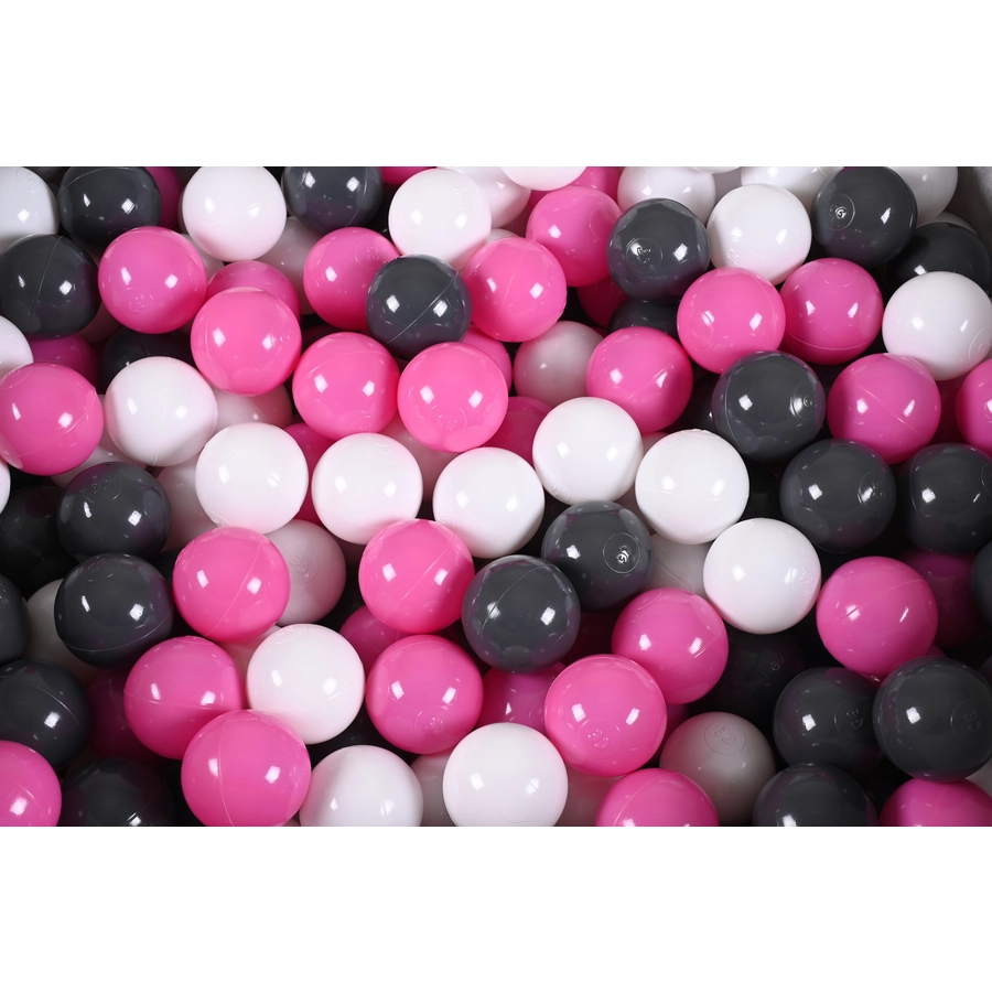knorr toys® Bällebad soft - Geo cube grey - 300 balls cremegreyrose grau
