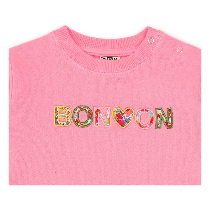 Bonton Sweat Smily Coton Bio | Rose