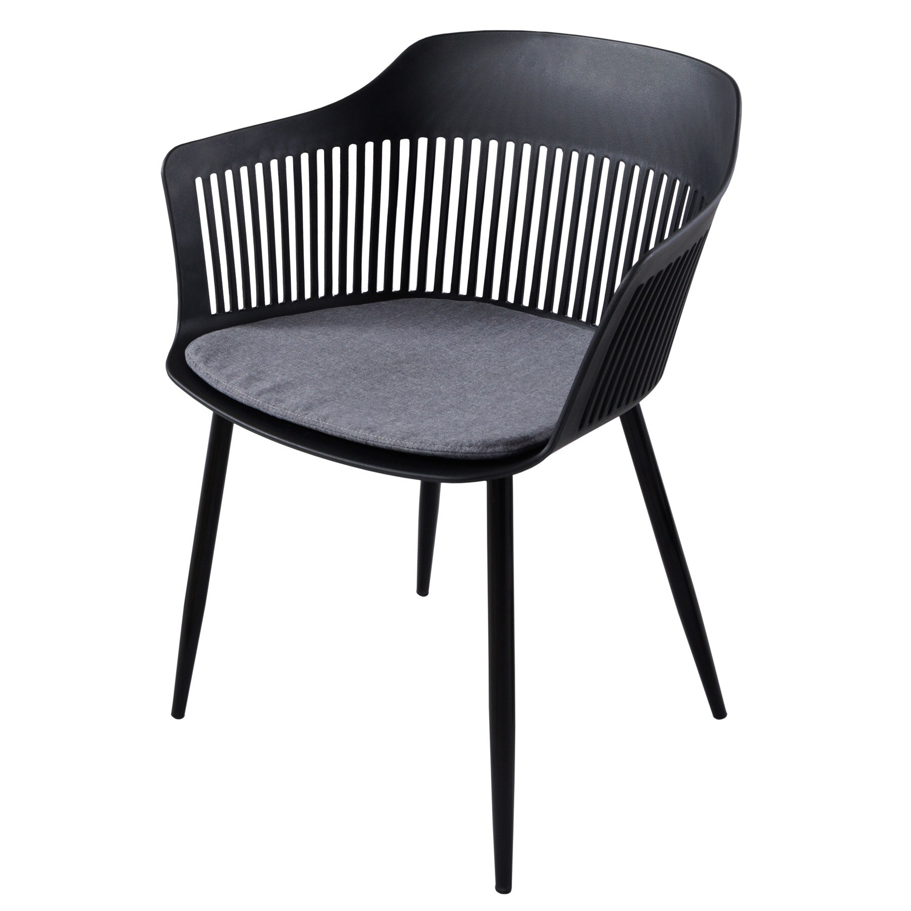 riess-ambiente Stuhl AIRE - grau Kunststoff Stahlgestell Indoor Outdoor inkl. Kissen