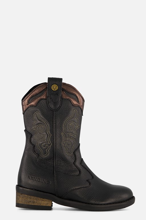 Vingino Chloe Cowboylaarzen zwart Leer