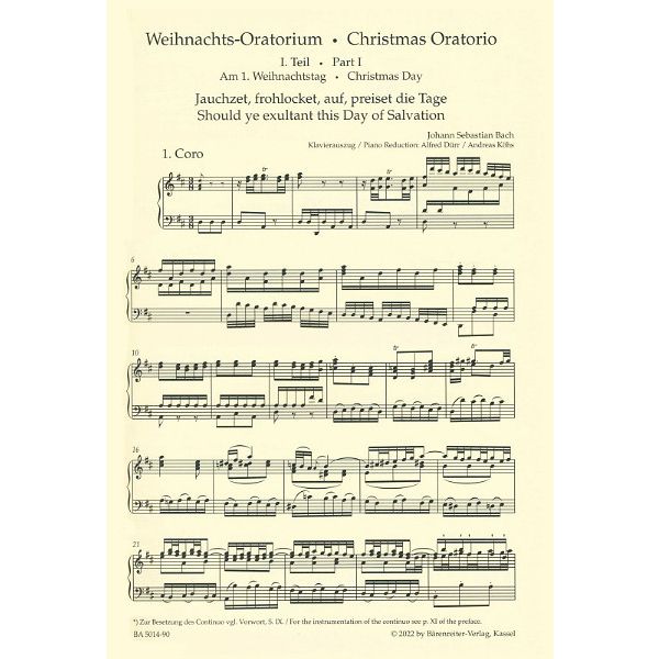 Bärenreiter Bach Weihnachts-Oratorium