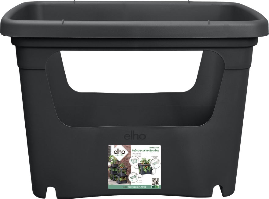 Elho kweekbak Green Basics zwart 50,9 x 35,1 x 35,7 cm