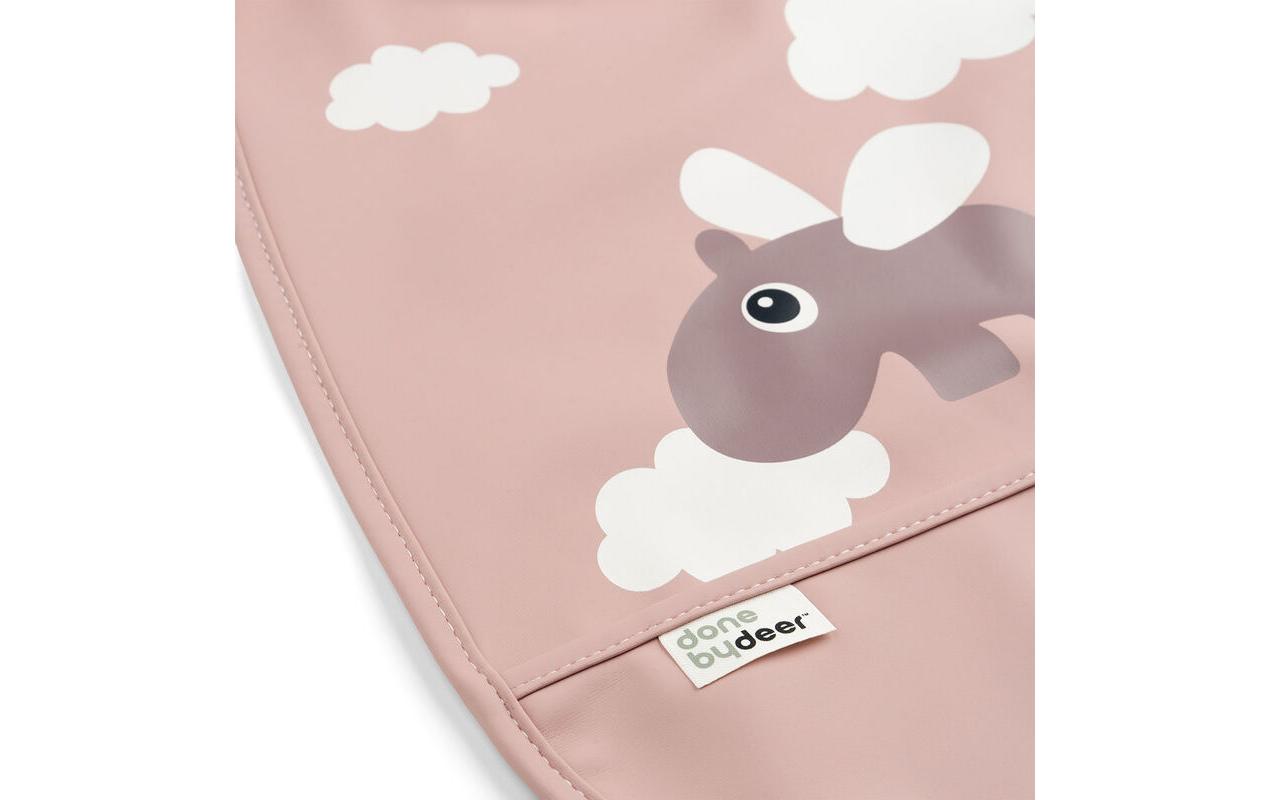 Lätzchen Happy Clouds Rosa 42 x 26.5 cmWasserfestes Lätzchen mit Klettverschluss