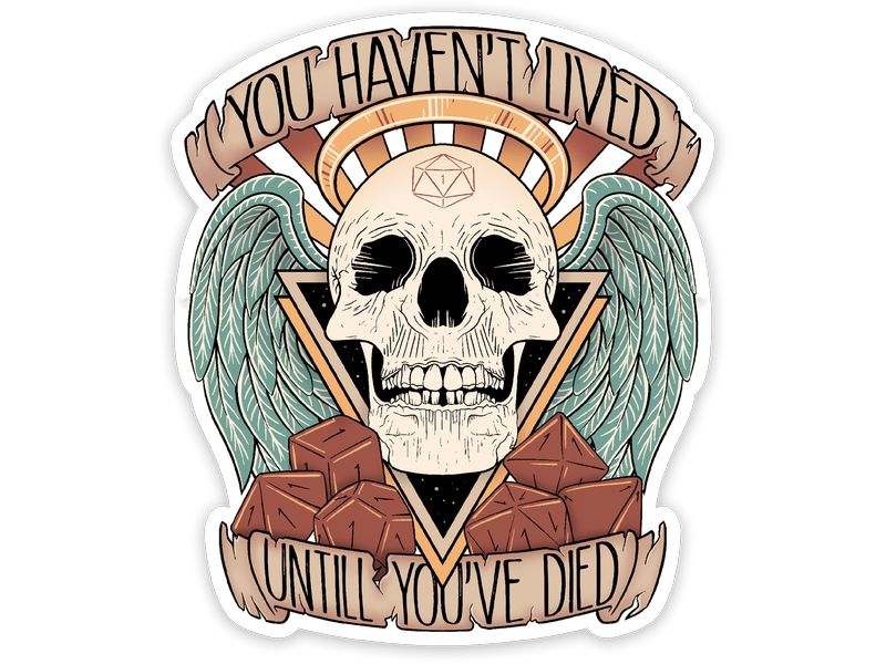 Glass Staff Character Death Sticker Mehrfarbig Aufkleber für RPG-Fans