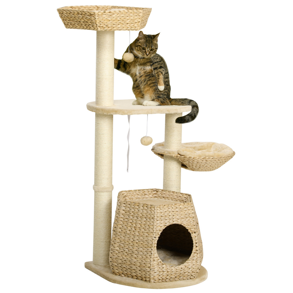 Arbre à chat style cosy chic - 50l x 50l x 119h cm