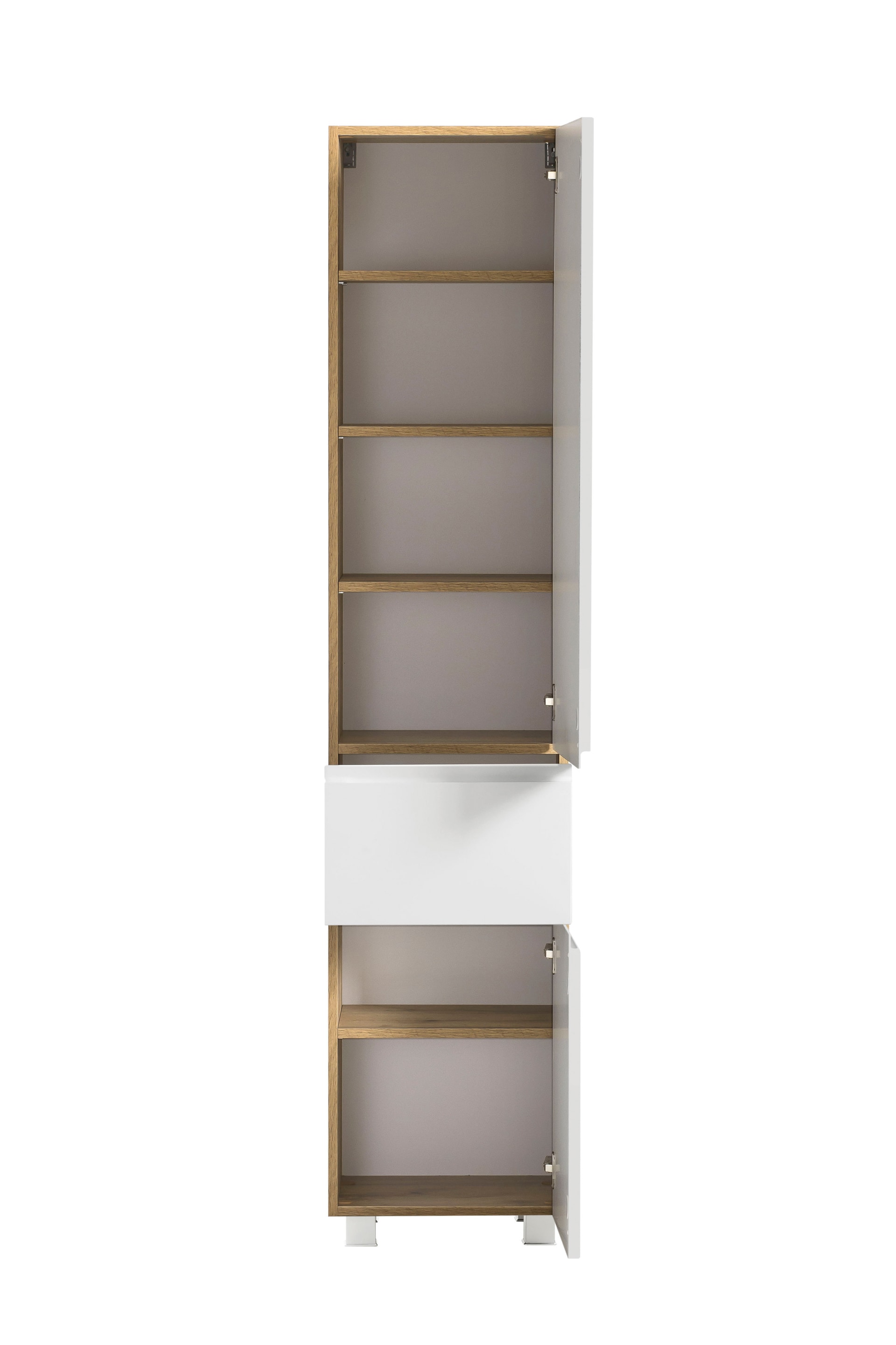 Bad-Seitenschrank GENT weiß/braun 40cm