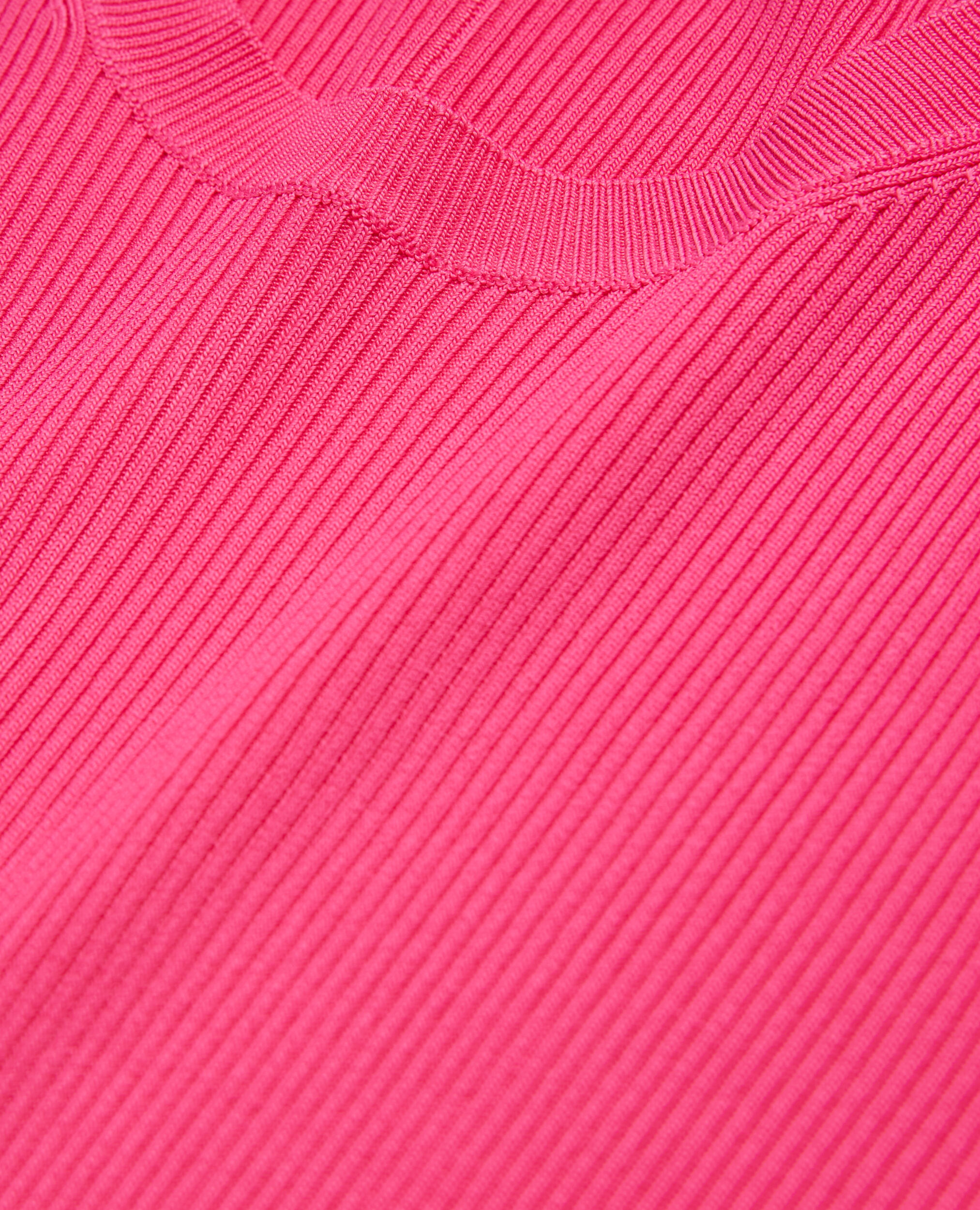 Pull col rond rose