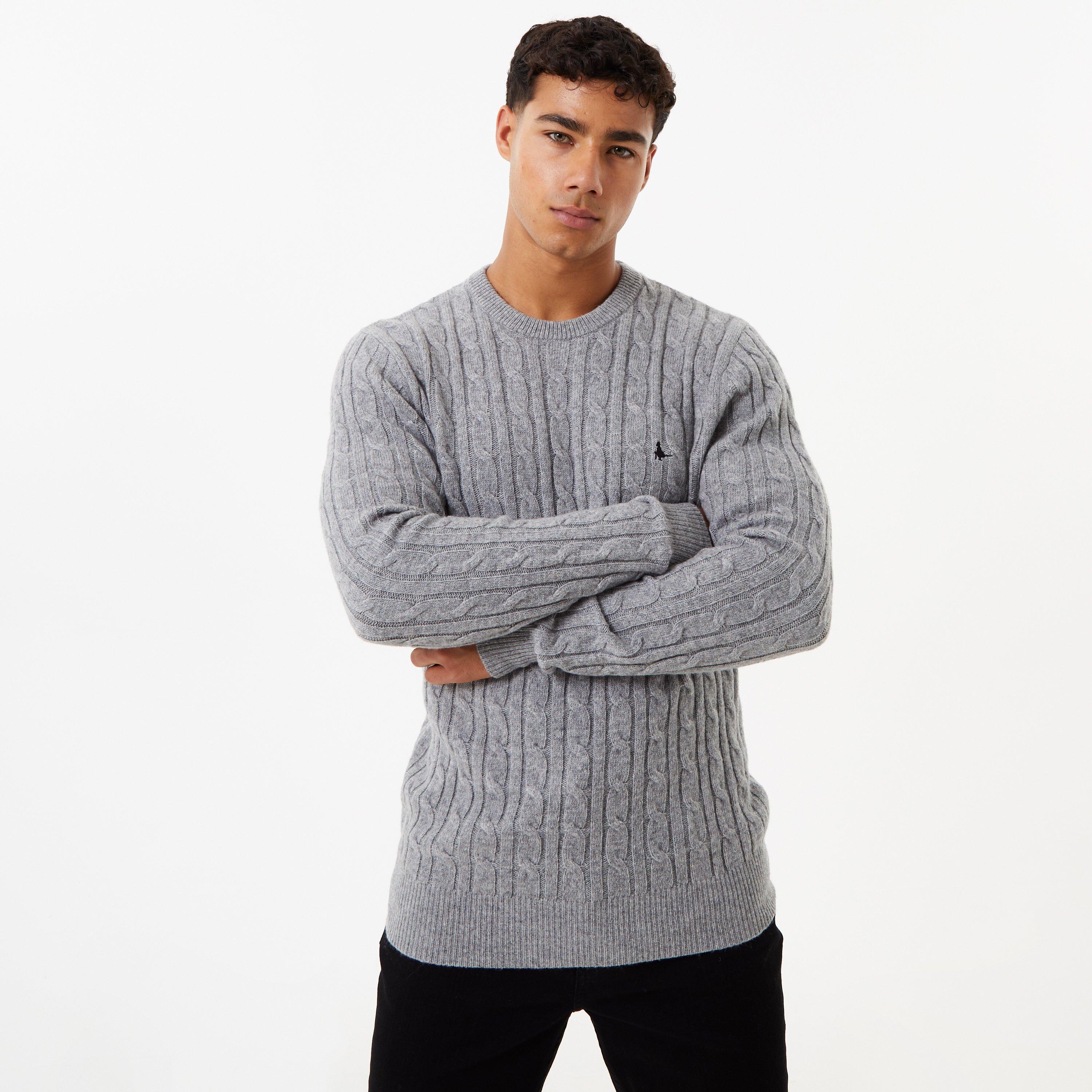 Jack Wills Marlow Merino Wool Blend Cable Knitted Jumper