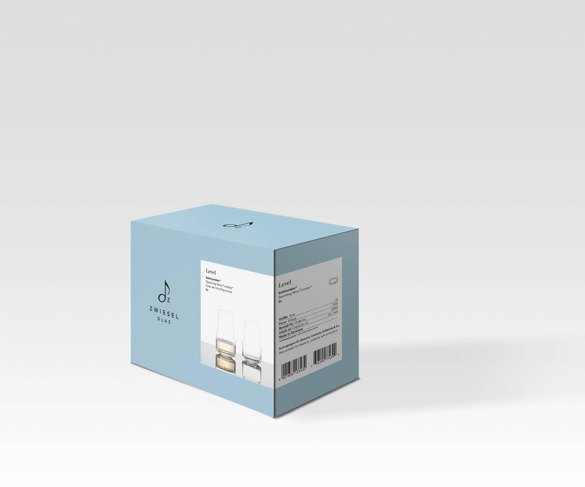 ZWIESEL GLAS Sekt Tumbler LEVEL 2er Set 412 ml