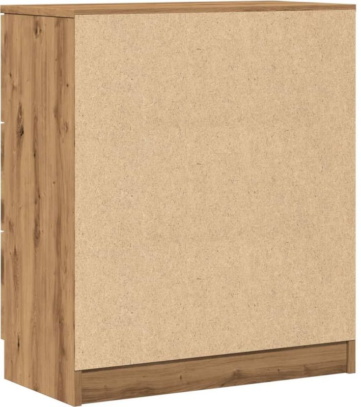 vidaXL - Dressoir - Artisan Eikenkleurig - Bewerkt Hout - 60x30x70 cm