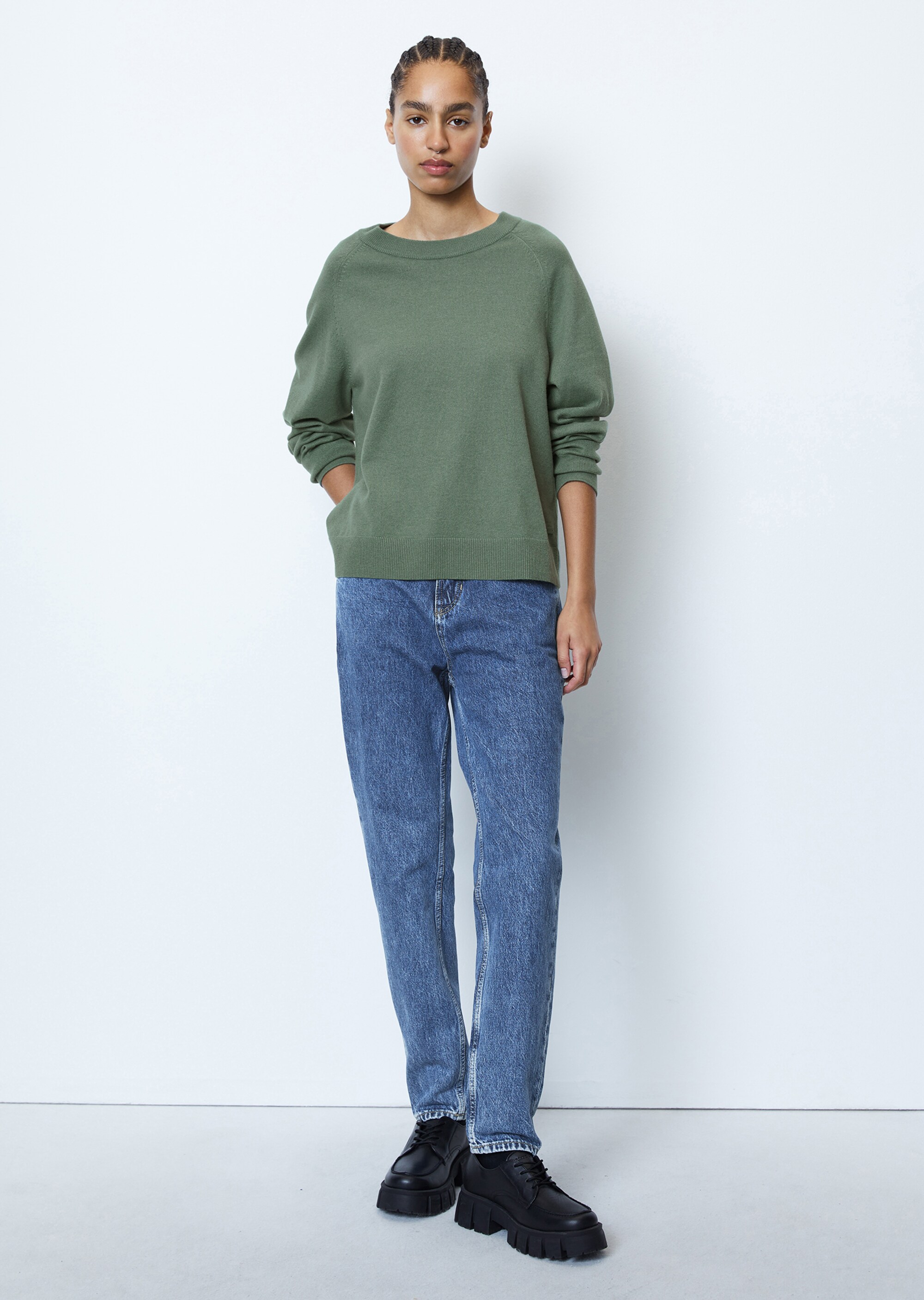 Basic Pullover regular aus Soft-Cotton-Stretch