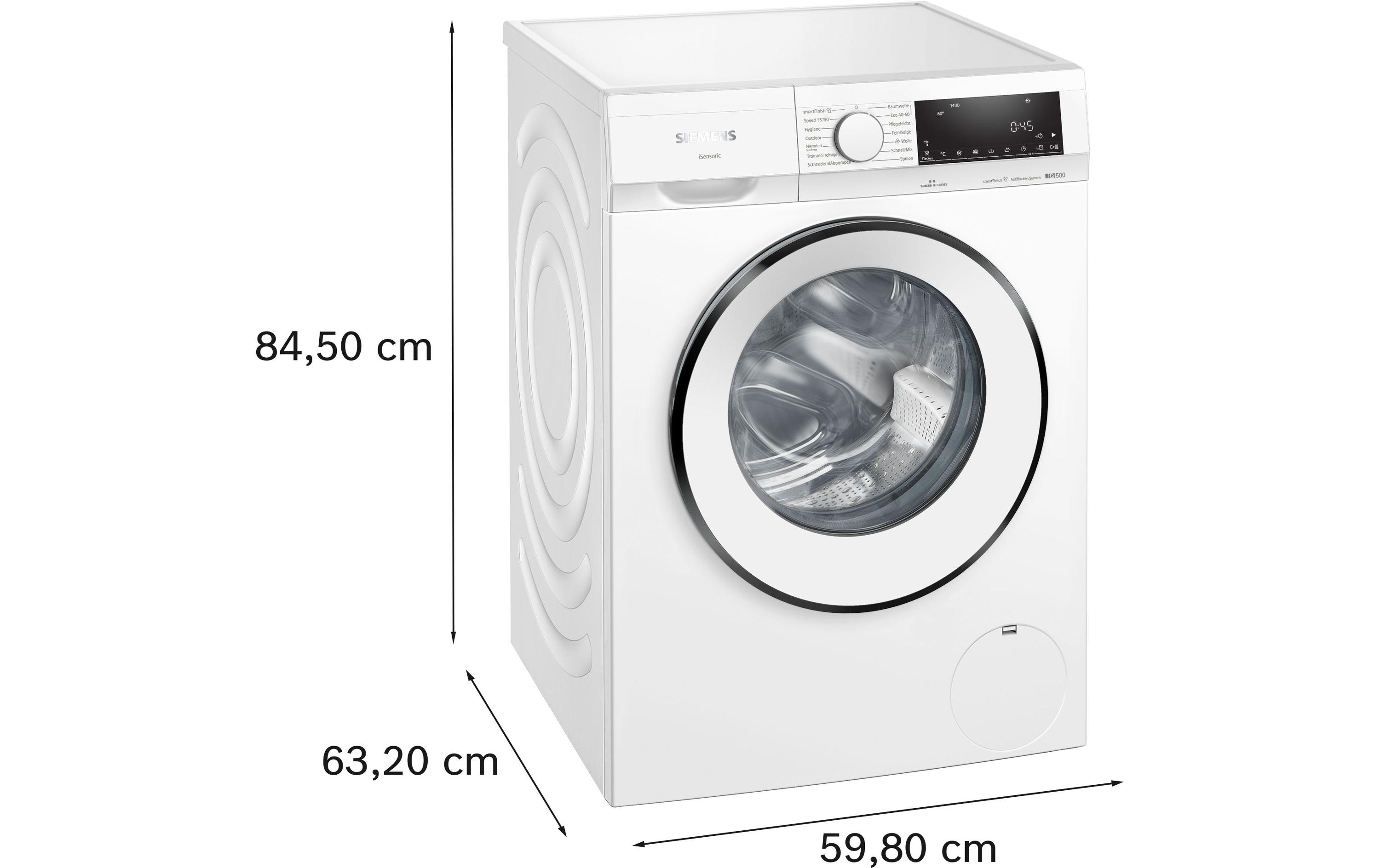 Waschmaschine WG44G1ZACH Links<br>Frontlader mit 9 kg Ladekapazität
