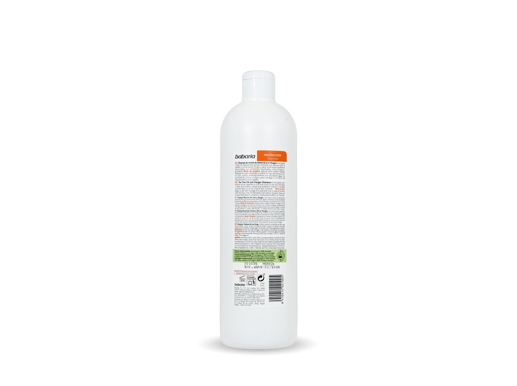 CHAMPÔ BABARIA ÁRVORE DE CHÁ E VINAGRE 700 ML