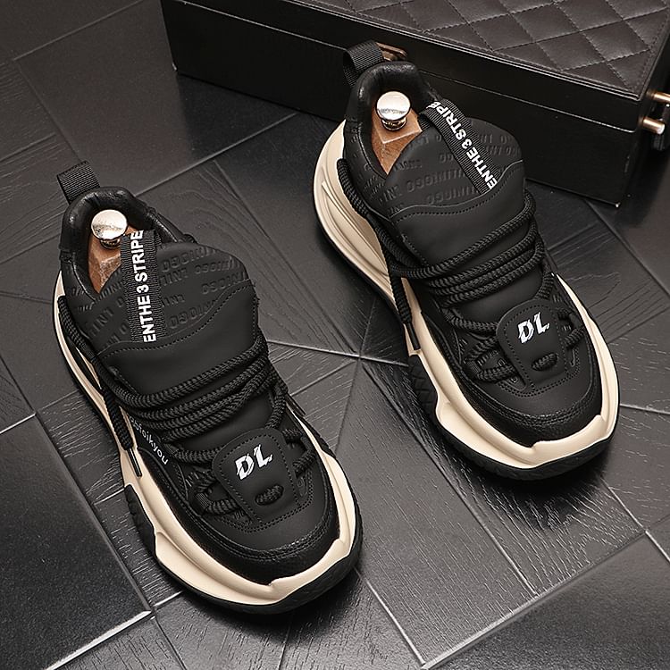 Mr Ozera - Platform veterschoenen met letters