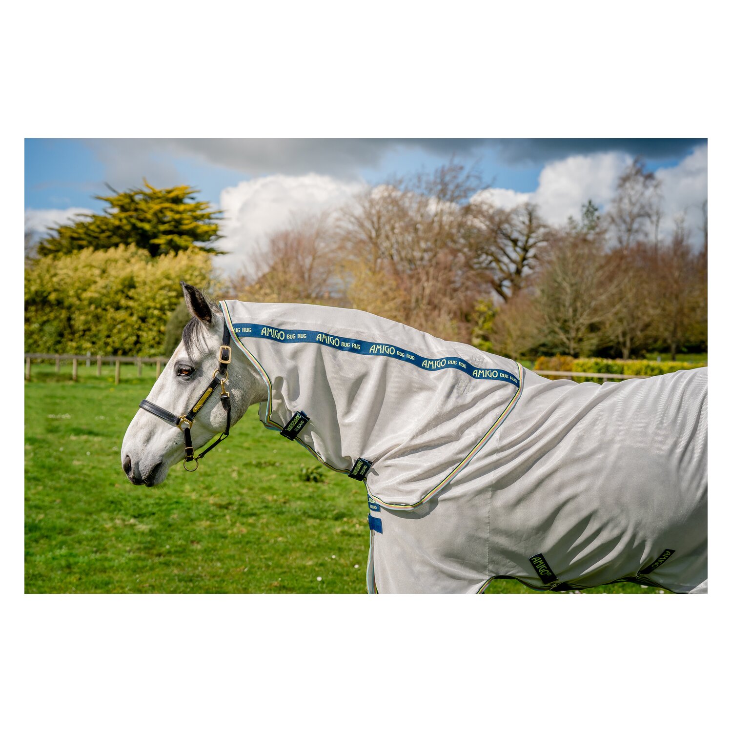 HORSEWARE Fliegendecke AMIGO Bug Rug  - lunar/rock/navy/lime