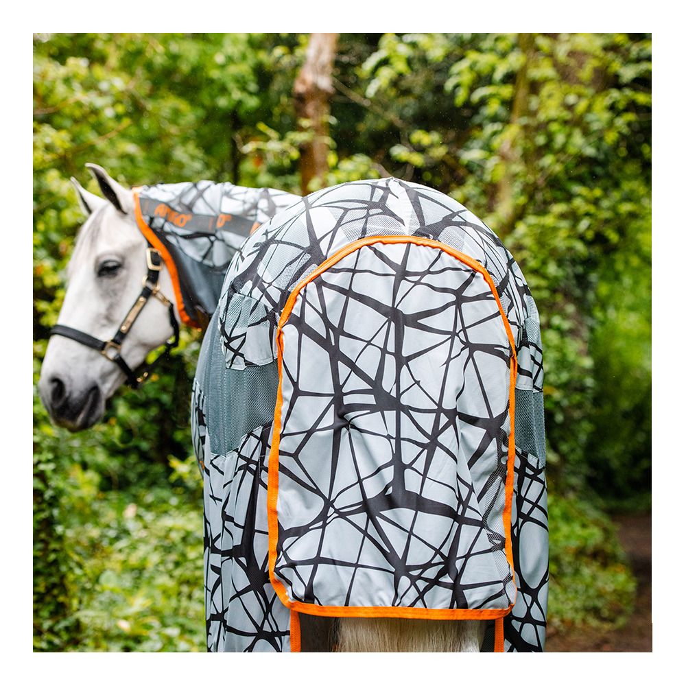 Horseware AMIGO CAMOFLY - Chemise anti-mouches + couvre-cou grey/orange
