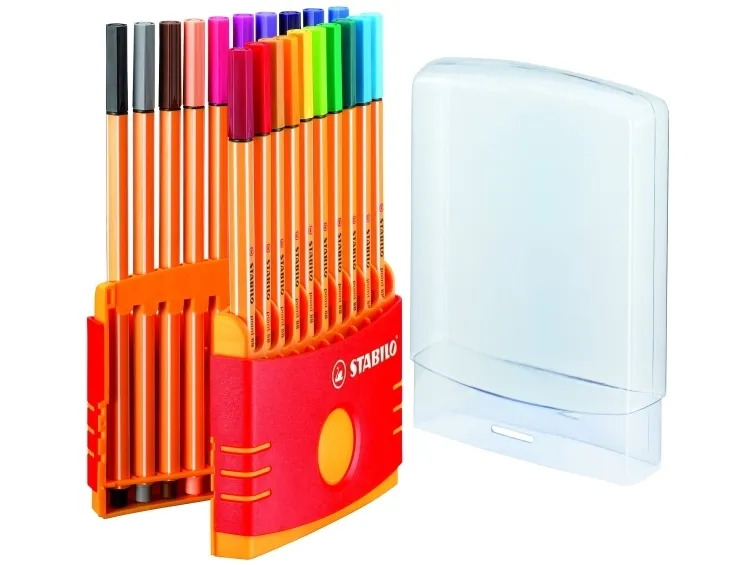 Fineliner Stabilo Point 88 Color Parade 0,4 mm - med 20 stk. ass. farver