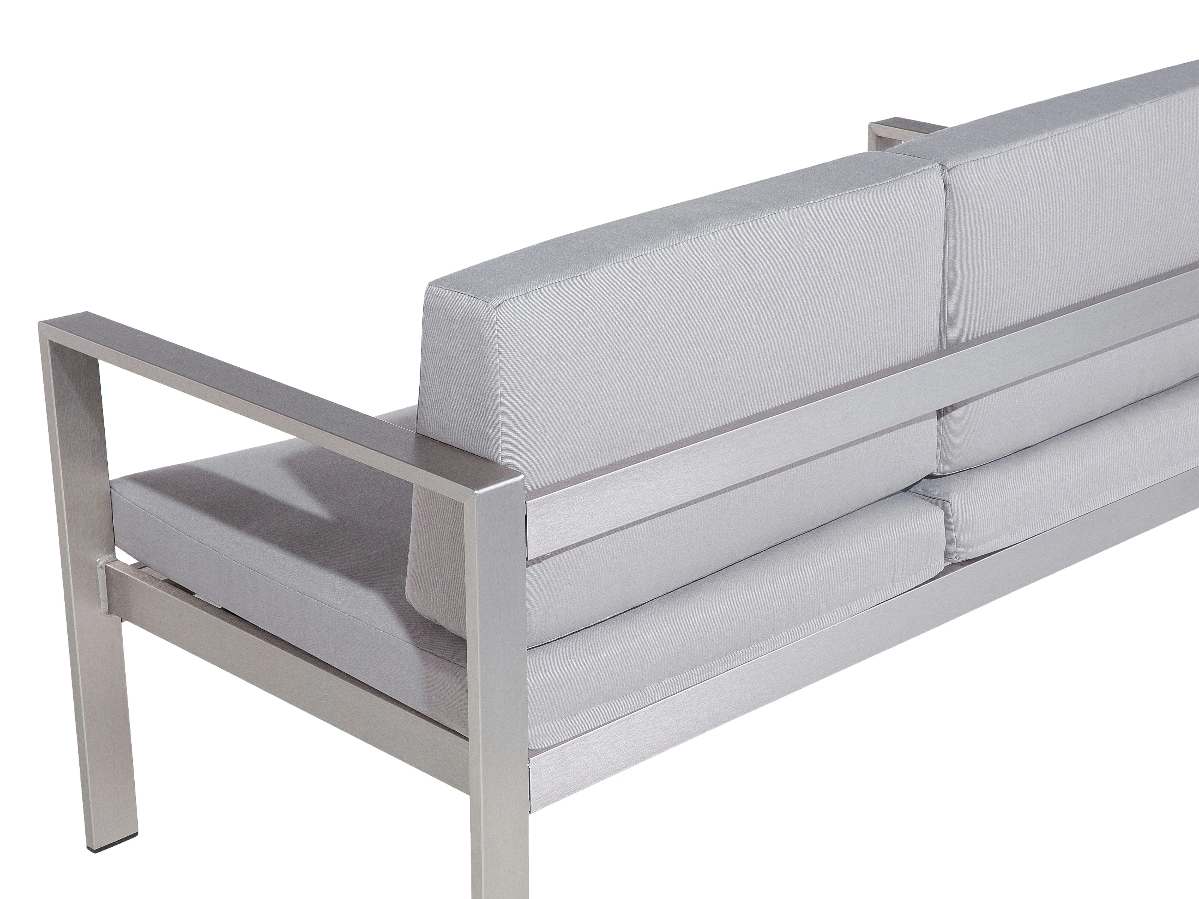 Loungeset met tafel 4-zits SALERNO Metaal Lichtgrijs