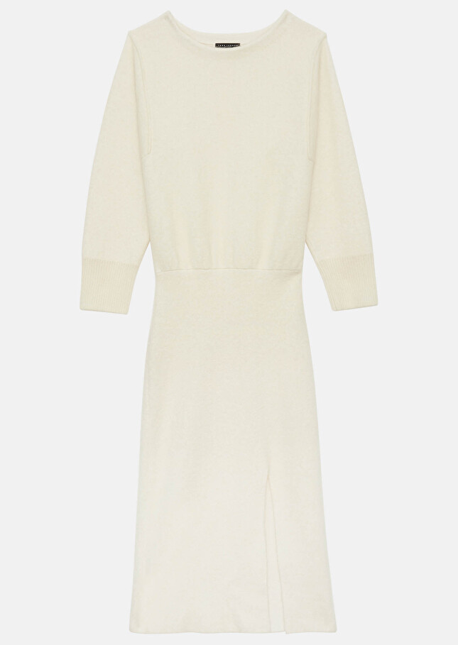 Robe Rhyolisécrue en coton et mohair