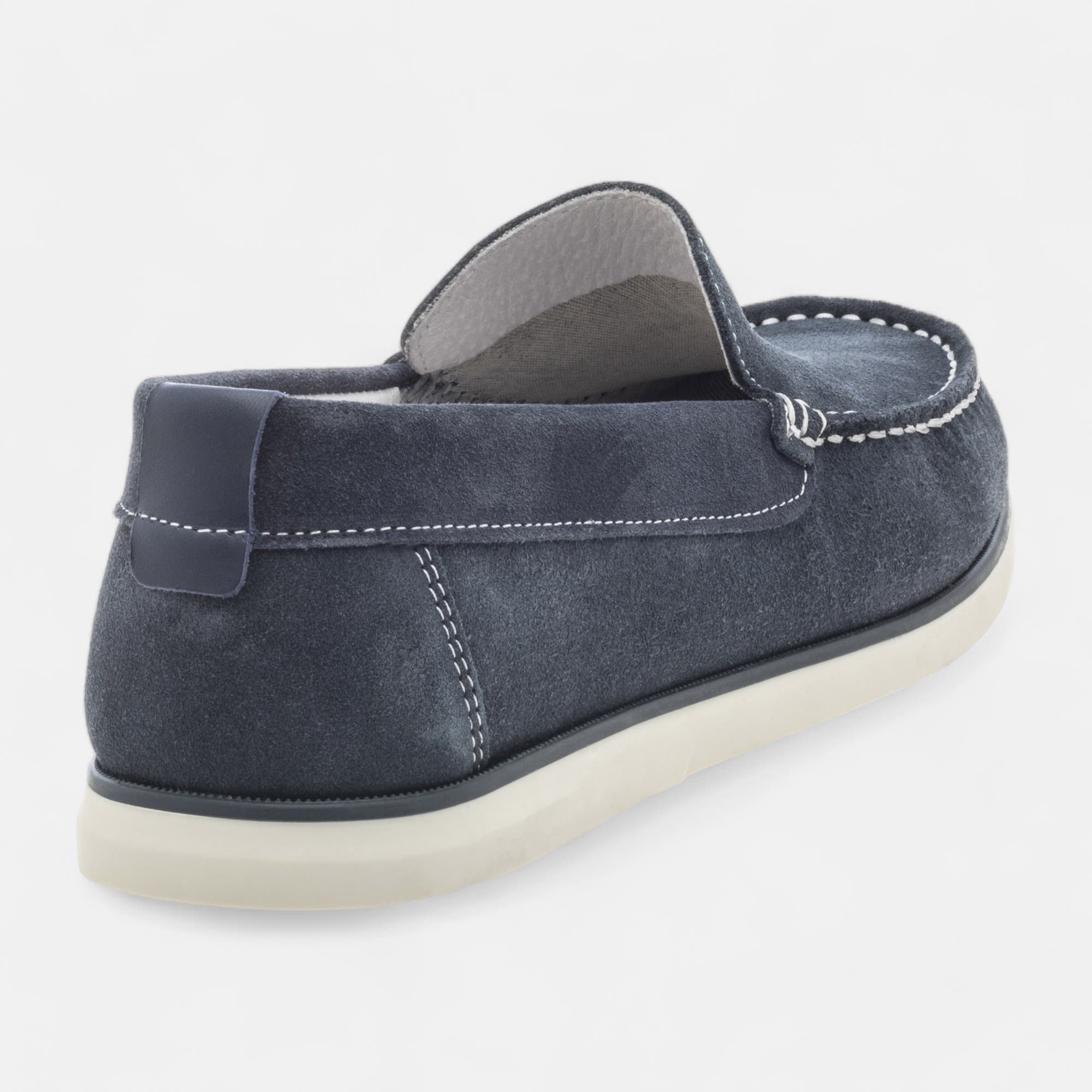 Chaussures bateau Homme en cuir jeans