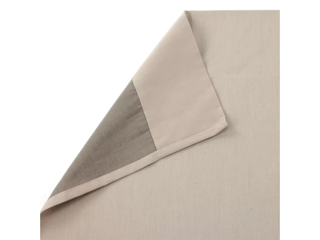 Drap plat 270x310 cm uni Satin de coton DAUPHINE Marron