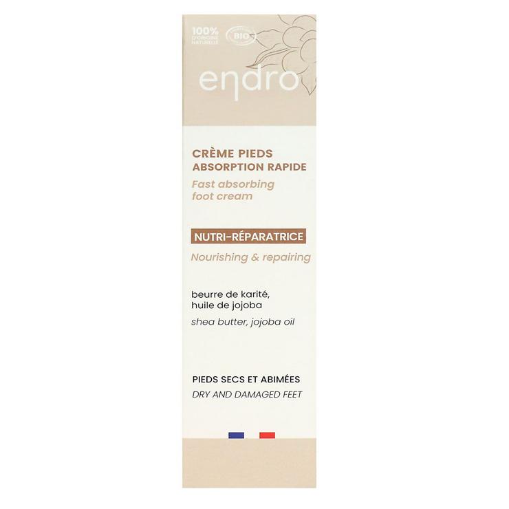 Crème pieds absorption rapide Nutri-réparatrice beurre de karité jojoba 75ml