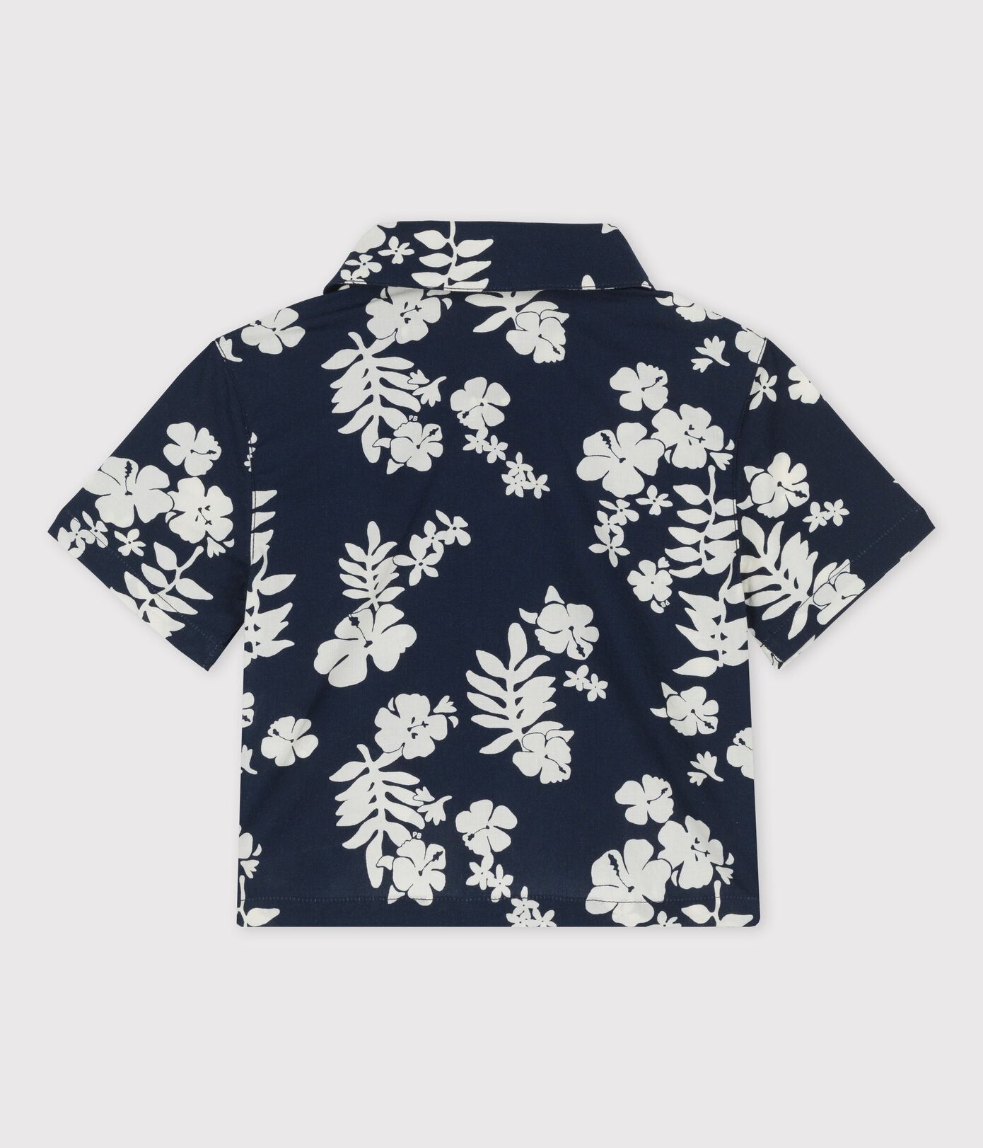 Chemise manches courtes imprimée Hawaï en popeline bébé