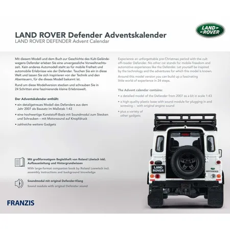 Franzis Adventskalender LANDROVER Defender
