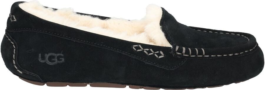UGG Pantoffels Dames Sloffen Instappers Suède Harde zool Dichte hiel 1106878 Zwart