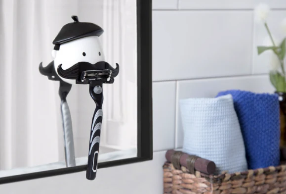 Peleg Design  Mr. Razor, holder til barberskraber - sort/hvid