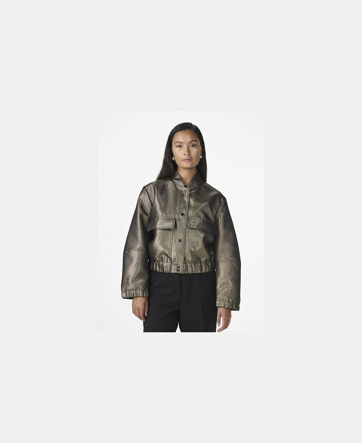 YAS YASGOSH LS SHORT BOMBER JACKET Gold colour