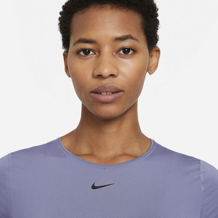 Nike Pro Mesh T Shirt Blå