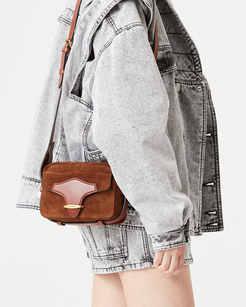 WASY SAC CAMERA EN CUIR VELOURS