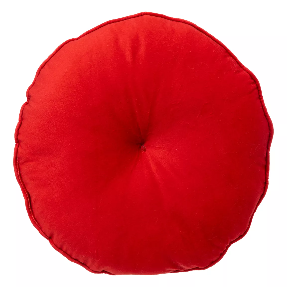 Coussin de Noël rond (D40 cm) Bonbon Rouge et blanc