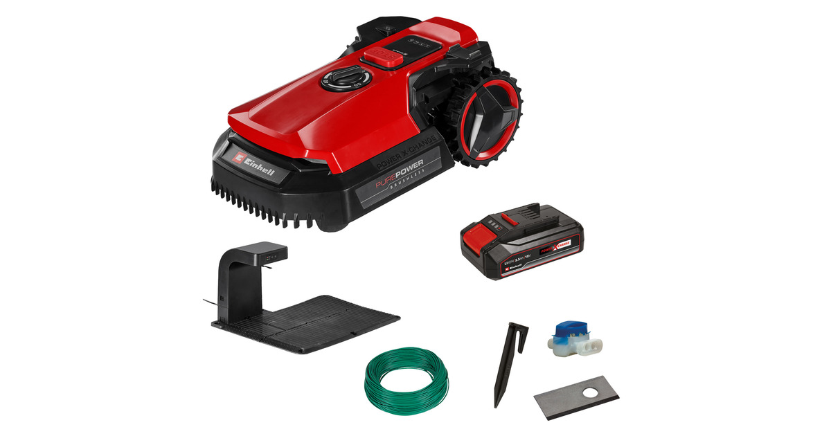 EINHELLFREELEXO 500  robotmaaier  (Rood/zwart, 2.5 Ah Power X-Change Plus Accu + laadstation inbegrepen)