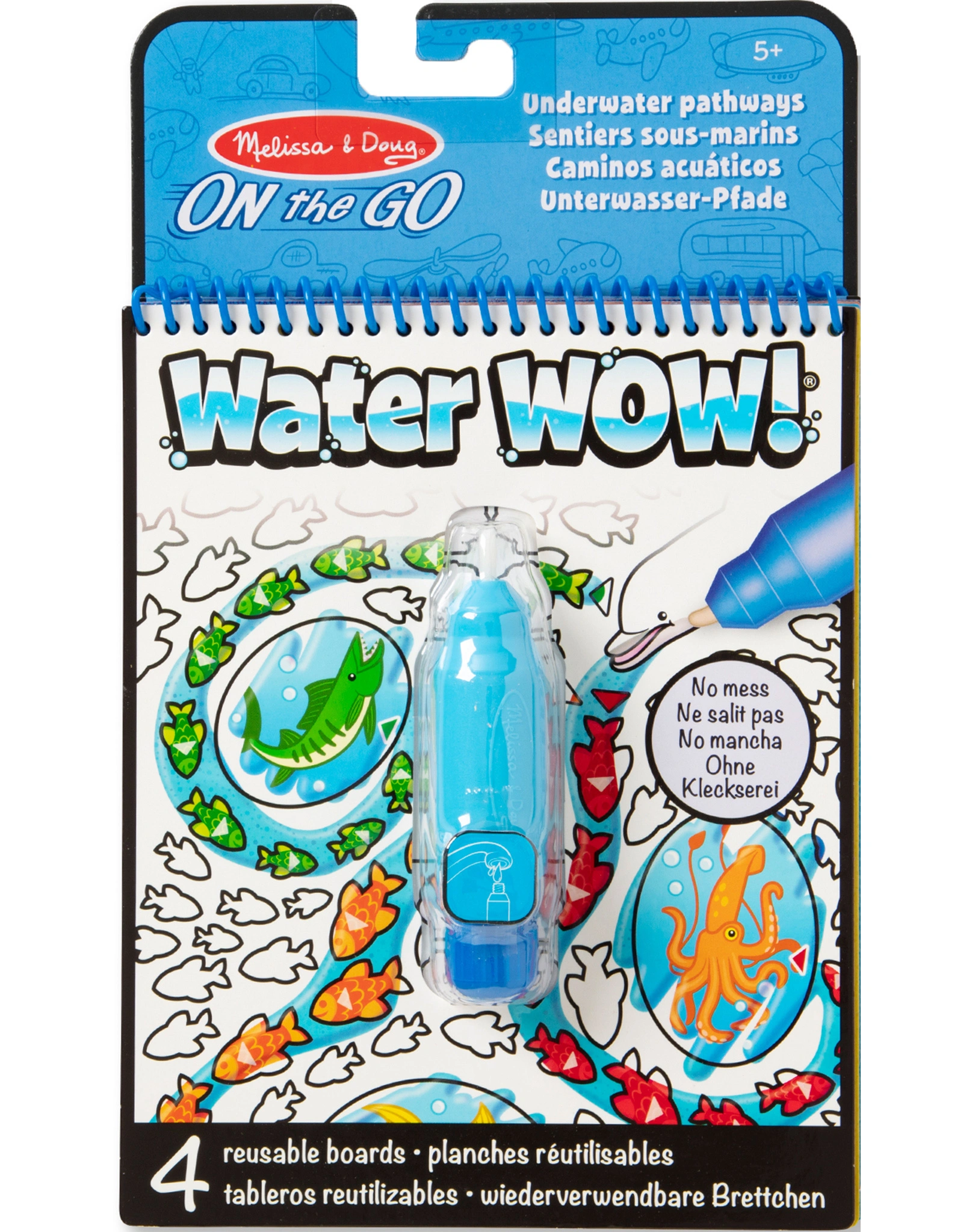 Malblock WATER WOW! - UNTERWASSER-PFADE mit Stift
