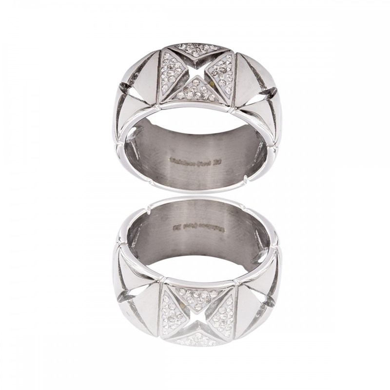 Bague Femme en Acier Ornée Zirconium